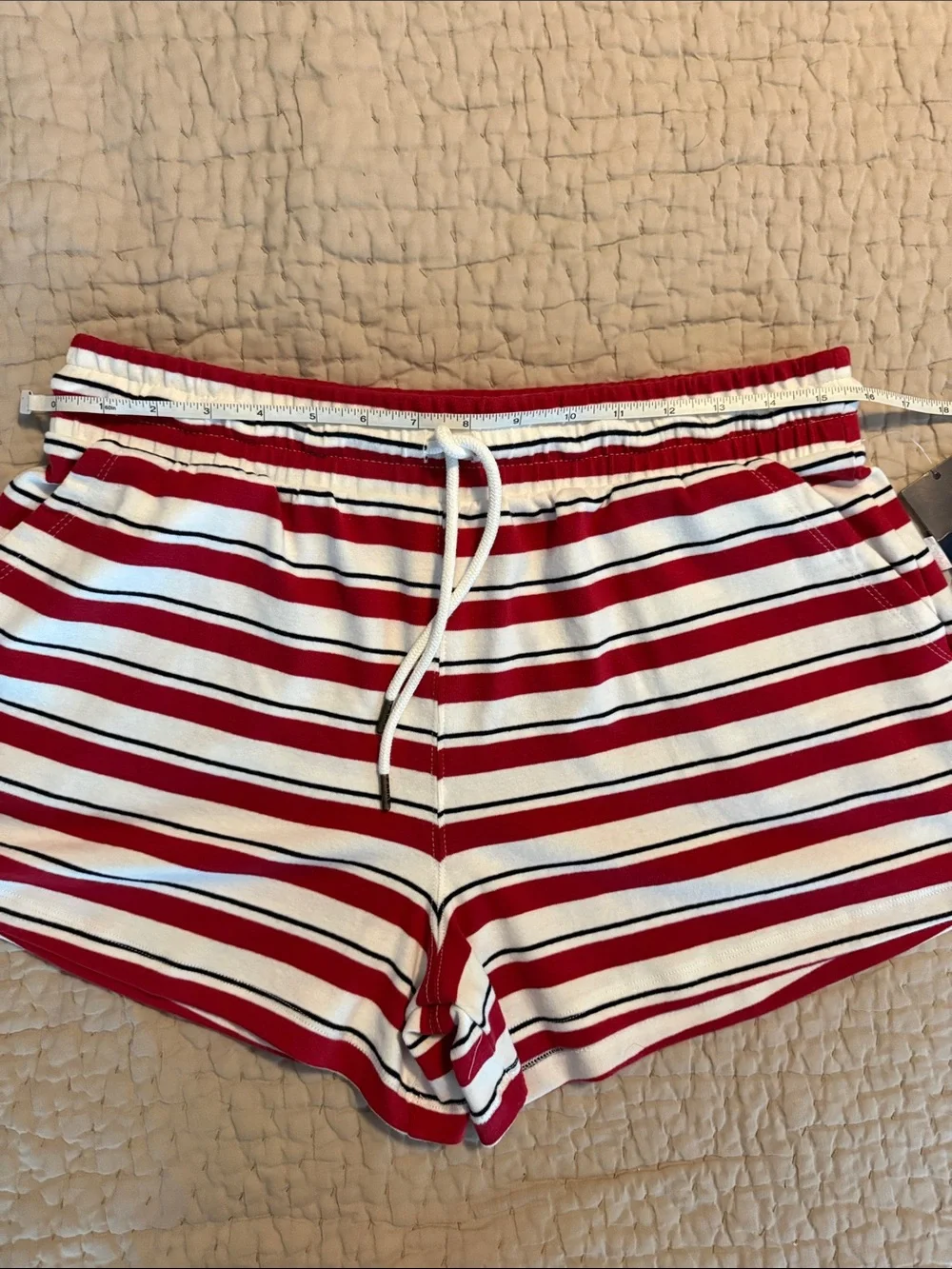 Parke for Target Red & White Striped Women’s Athletic Drawstring Shorts